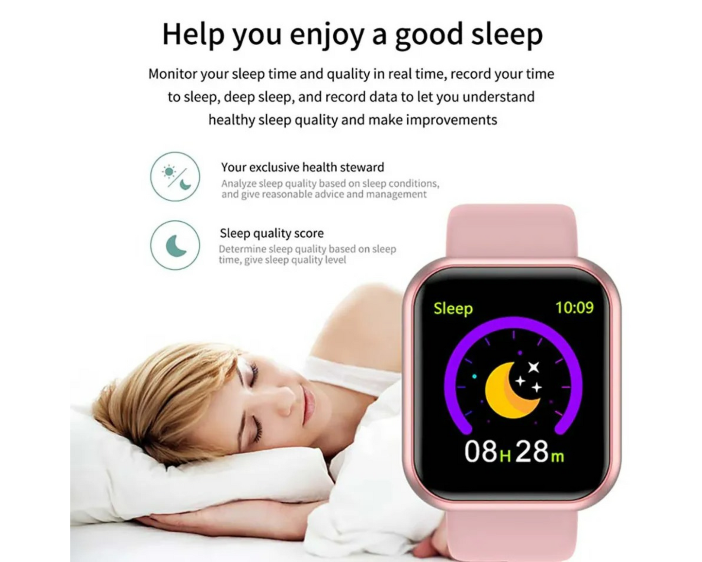 Rockman D20 Waterproof Touchscreen Smartwatch-Black